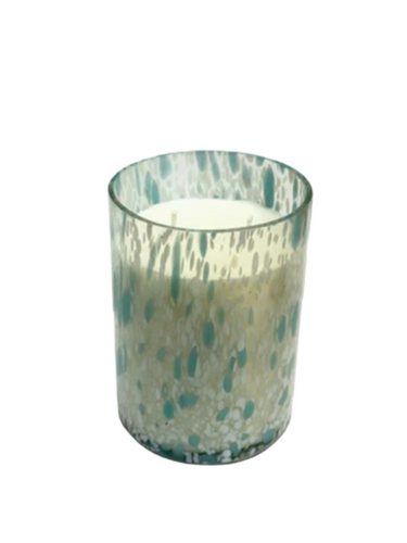 White And Blue Hurrican Candle