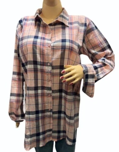 Women Check Cotton Shirt