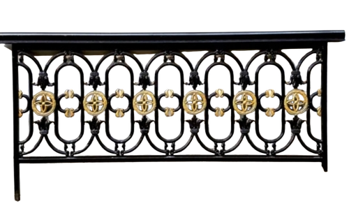 Balcony Cast Iron Railing - Color: Black