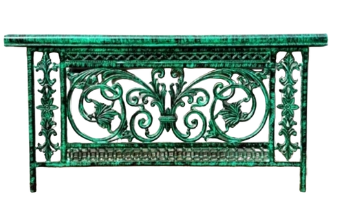 Bar Cast Iron Railing - Color: Green
