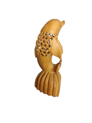 Brown Antique Decoration Wooden Dolphin