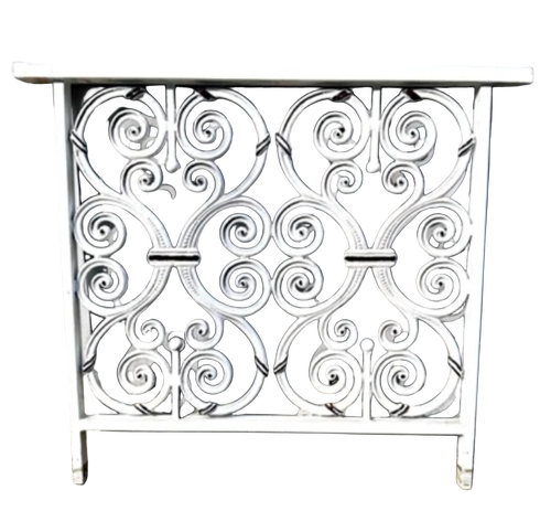 Classic Deck Cast Iron Railing - Color: White