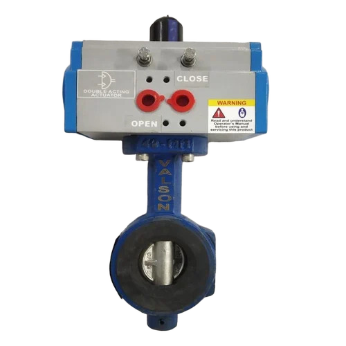 Double Acting Actuator Operated Butterfly Valve