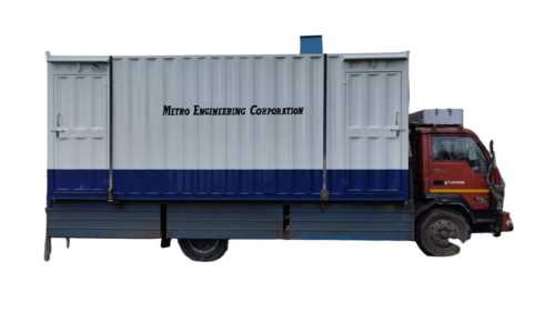 Gi Portable Cabin - Color: White & Blue