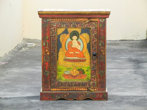 Mango Wood Handicraft Bedside Cabinet