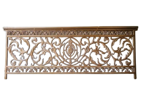 Powder Coated Modern Stair Cast Iron Railings - Color: Brown