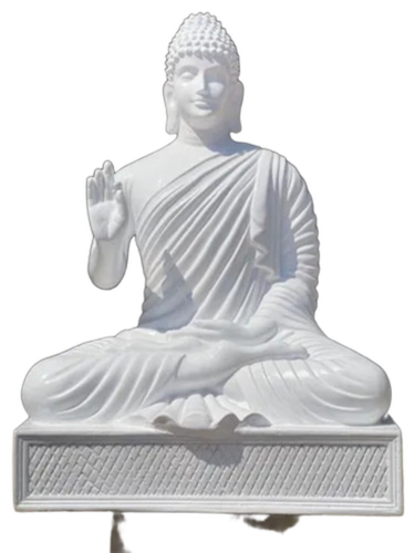 Fiber Blessing Full Glossy Buddha Figurine Idol For Home And Garden - Color: All