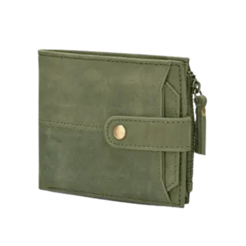 Green Color Mens Leather Wallet