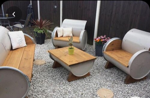 Metal Drum Sofa Set