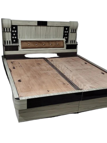 Rectangular Wooden Double Bed