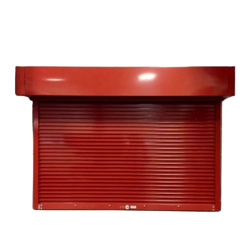 Red Rolling Shutters