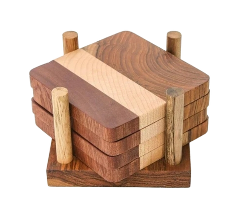 Wooden Coaster - Color: Brown