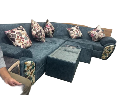 Wooden L Shape Sofa Set