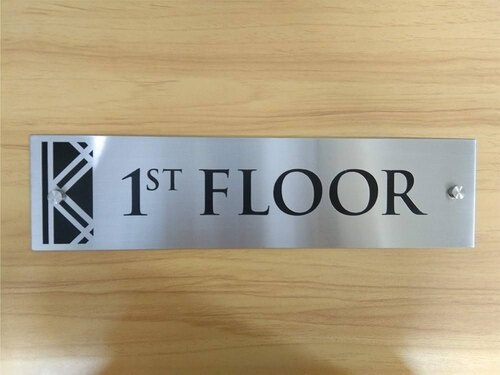Stainless Steel Floor Sign Plate