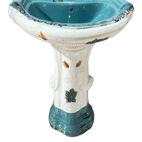 Ceramic Floor Mounted Pedestal Wash Basin - Feature: Anti Crack