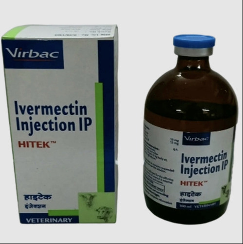 Ivermectin Injection 100Ml Vial Liquid Veterinary Injectable - Ingredients: Chemicals