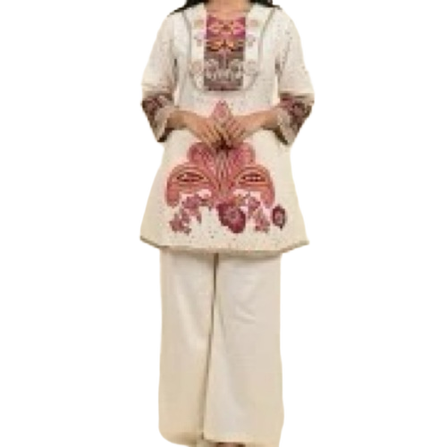 Printed Kurti Palazzo Set - Color: Comes In Various Colors