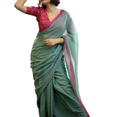 Cotton Saree - Color: Green