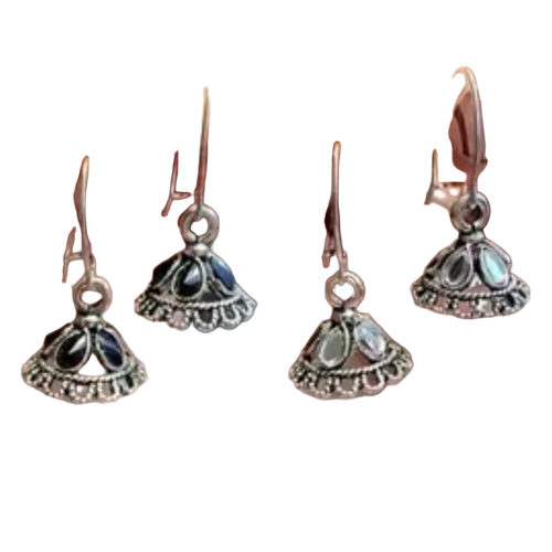 Polished Surface Silver Earrings