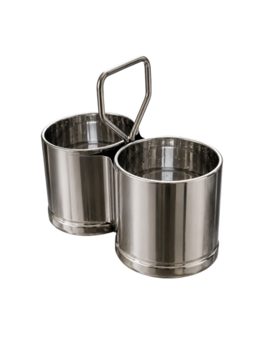 Steel Chaumukha Chougadha Vegetable Holder With Handle - Capacity: 3.300 Ltr