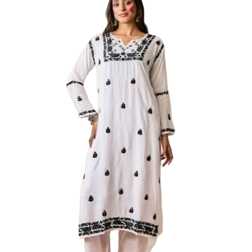 White Printed Kurti