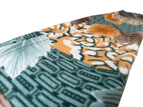 Green Printed Double Bed Polar Blanket - Age Group: Children