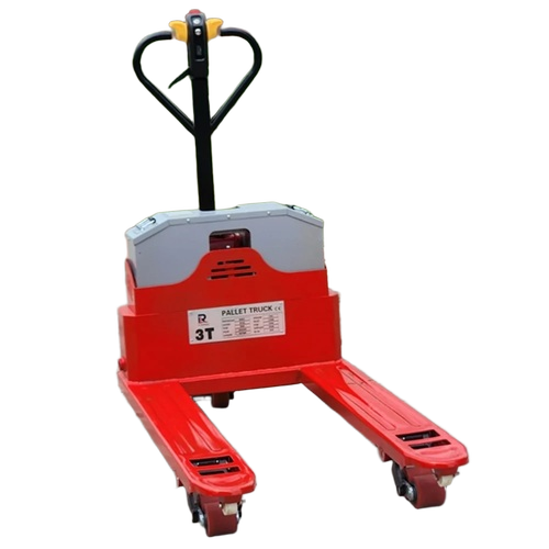 Semi Electric Industrial Pallet Truck - Color: Red