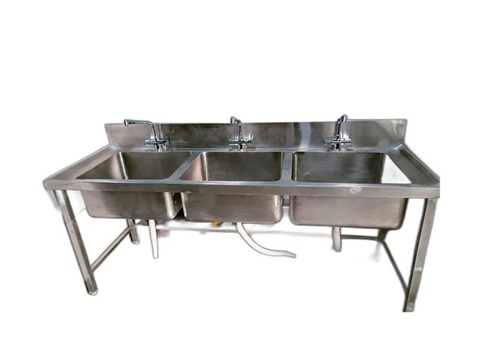 Ss Three Sink Unit