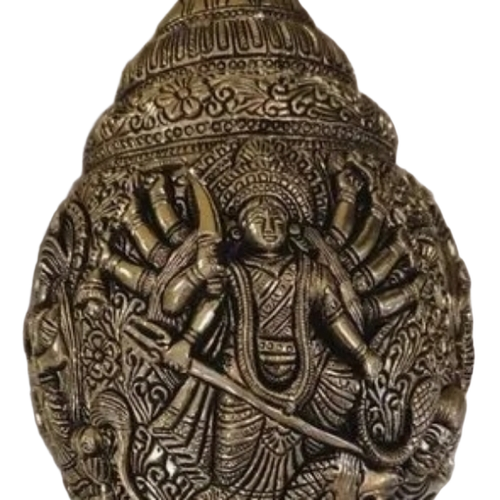 Brass Durga Shankh Wall Hanging - Feature: Durable