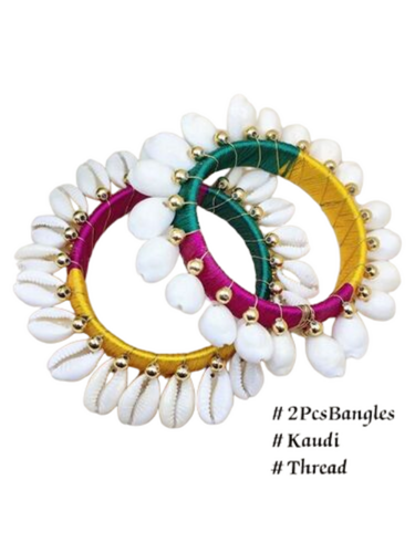 Real Kaudi Shells Thread Bangles