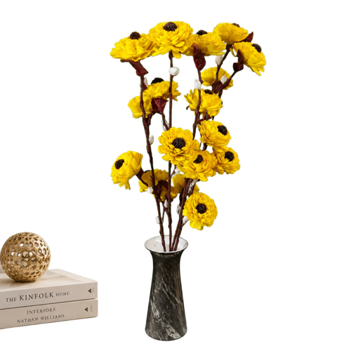 Tecksoi Black Eyed Marigold Sola Flower Sticks - Color: Yellow