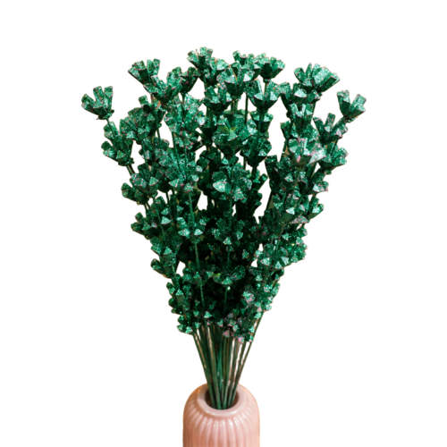 Tecksoi Green Glitter Touch Sola Wood Flower Sticks