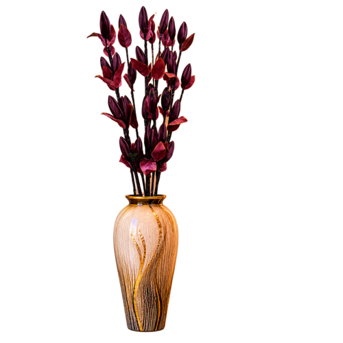 Tecksoi Multiple Chocolate Silk Lotus Buds Flower Sticks