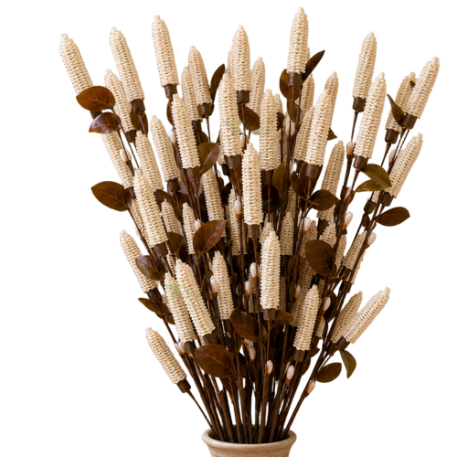 Tecksoi Palm Leaf Pine Chain Natural Dry Flower Sticks