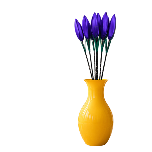 Tecksoi Silk Lotus Buds Royal Blue Flower Sticks - Color: Natural