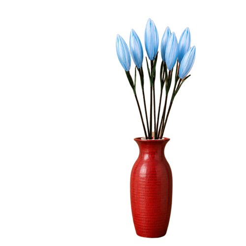Tecksoi Silk Lotus Buds Sky Blue Flower Sticks - Color: Natural