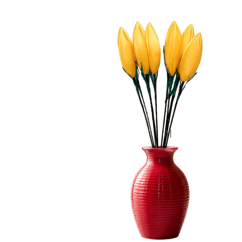 Tecksoi Silk Lotus Buds Yellow Flower Sticks - Color: Natural
