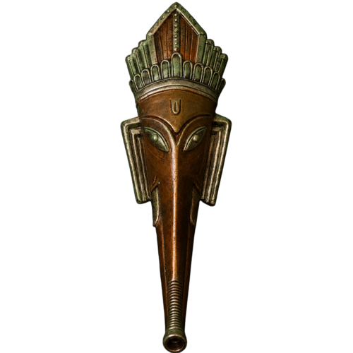 Tecksoi Terracotta Lord Ganesha Face Art Sculpture - Design Type: Folk Airt