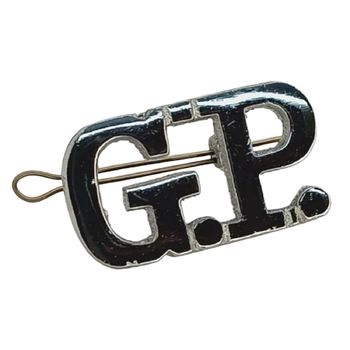 Brass Gp Police Pin Badge