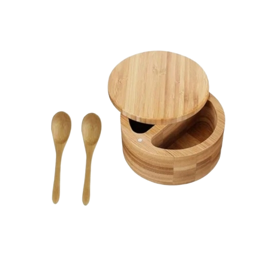 Brown Wooden Spice Box