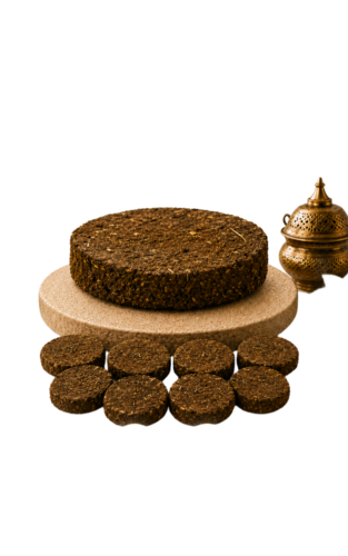 Cow Dung Cake - Color: Brown