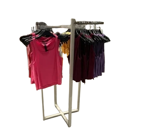 Four Way Cloth Display Stand - Color: White
