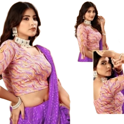 Ladies Designer Stand Colour Blouse