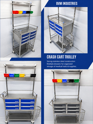 Crash Cart Trolley - Height: 65