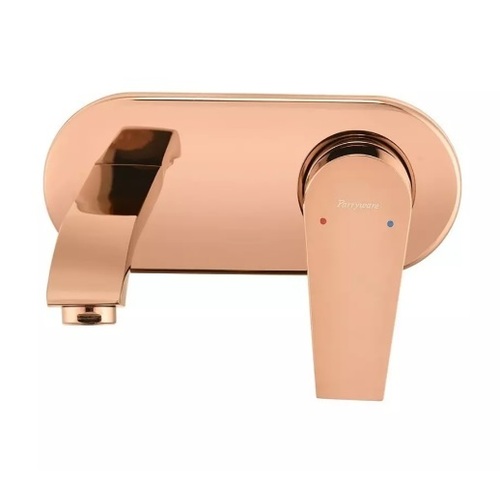 Deep Rose Gold Wall Mount Basin Mixer UT