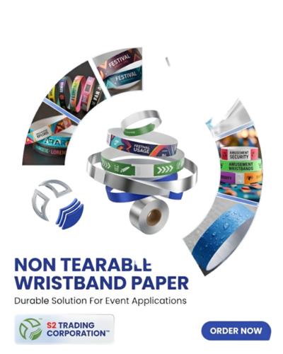 Non Tearable Paper For Wristband - Color: White