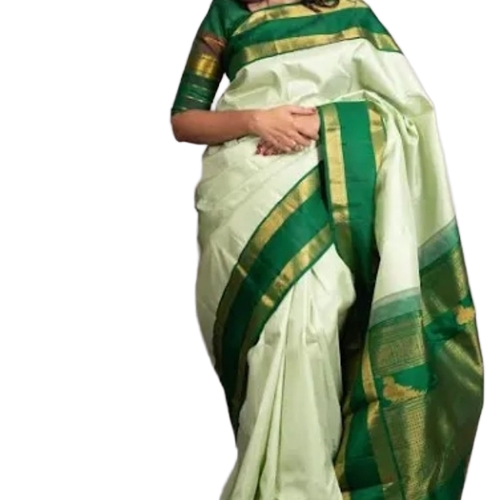 Mint Green Kanjivaram Silk Saree