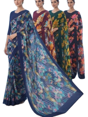 Art Silk Saree - Color: Dark