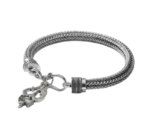 Silver Chain Bracelet - Material: Brass