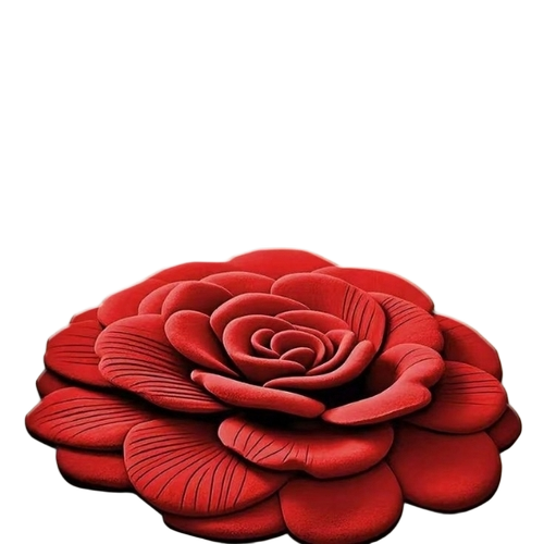 3D Floral Modern Mat - Color: Red